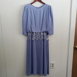 Miss Elliette Vintage Lavender Pleated Dress